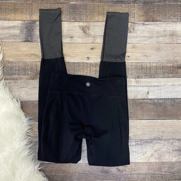 Athleta Black and Gray Plie Tights Leggings XS - Picture 7 of 11